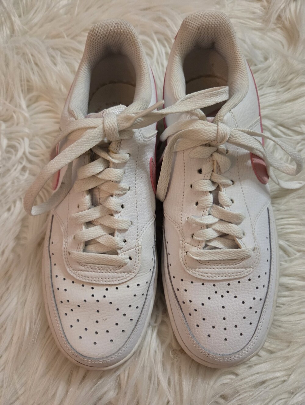 Nike Court Vision Low Nature White and Pink Women's 8.5